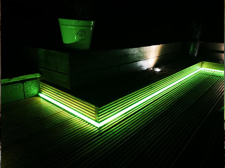 Decking LED lighting. Invisiwire, Electrical contractors, Calne, Melksham