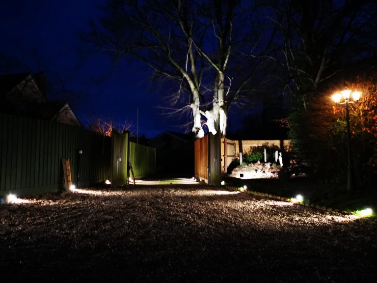 Driveway lighting. Invisiwire, Electrical contractors, Calne, Melksham